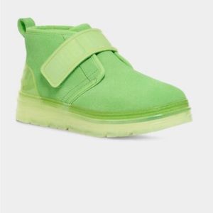 UGG NEUMEL KEY LIME SUEDE BOOTIE WITH VELCRO SIZE 7